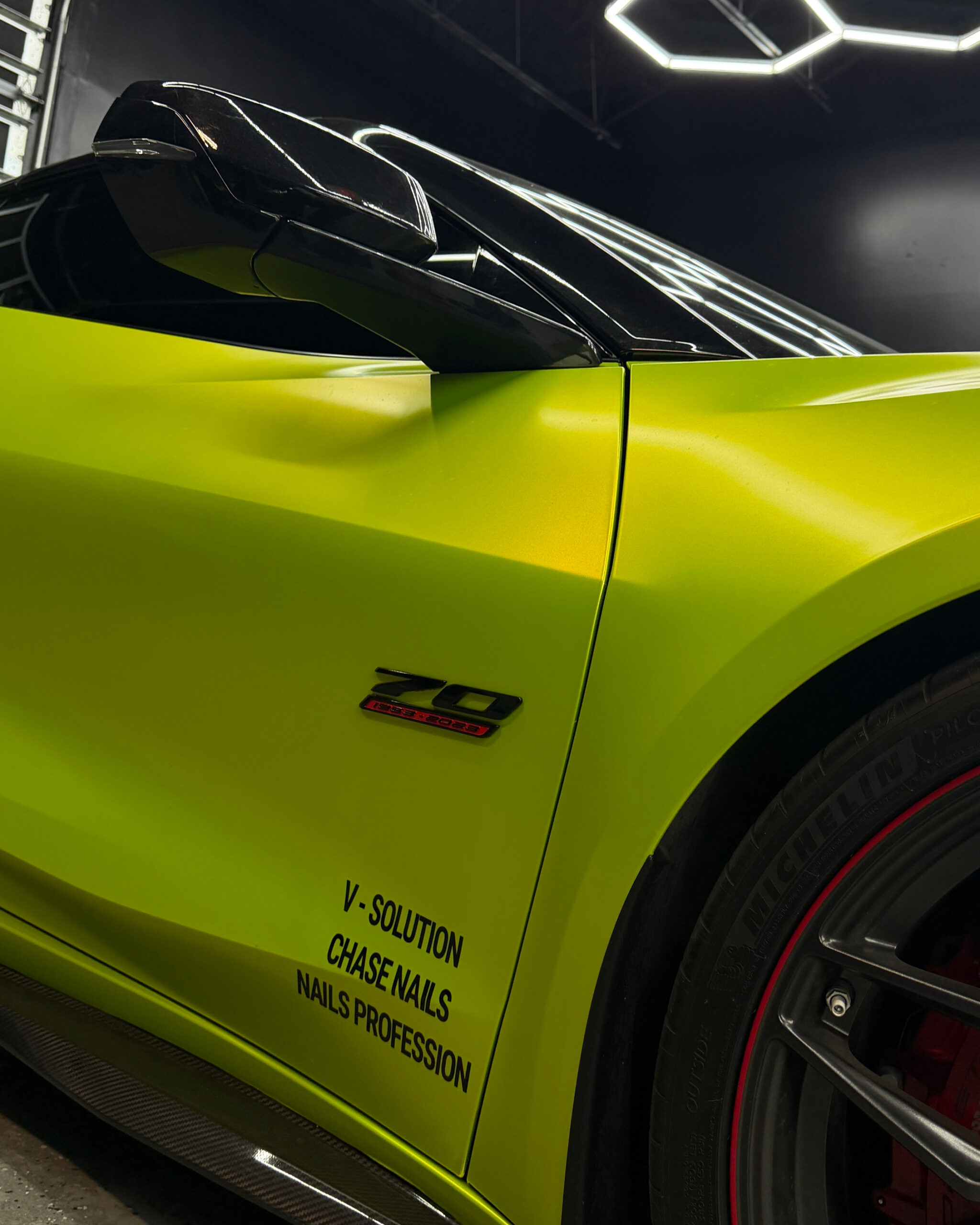 CORVETTE WRAPPED IN YELLOW LIME🍋‍🟩