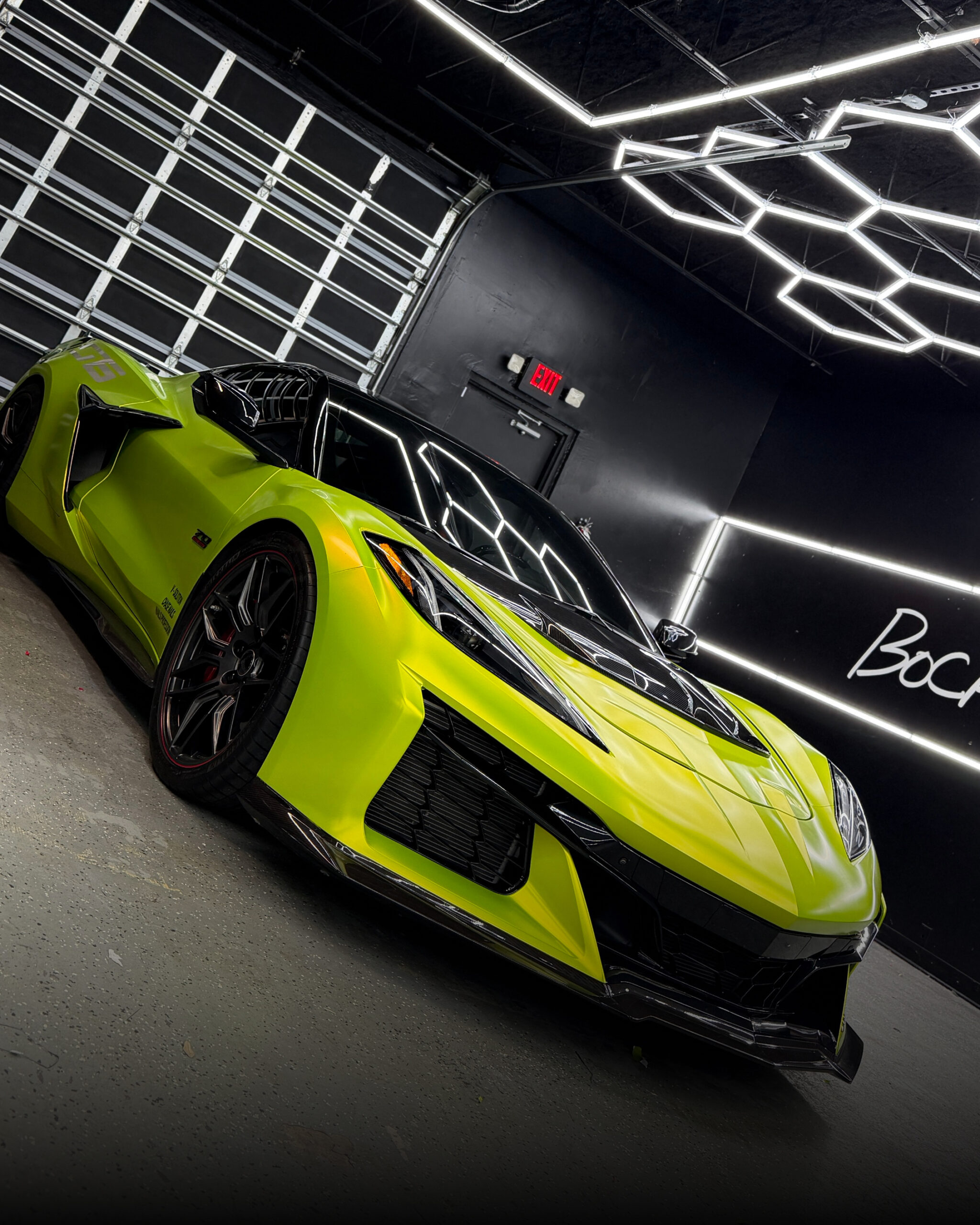 CORVETTE WRAPPED IN YELLOW LIME🍋‍🟩