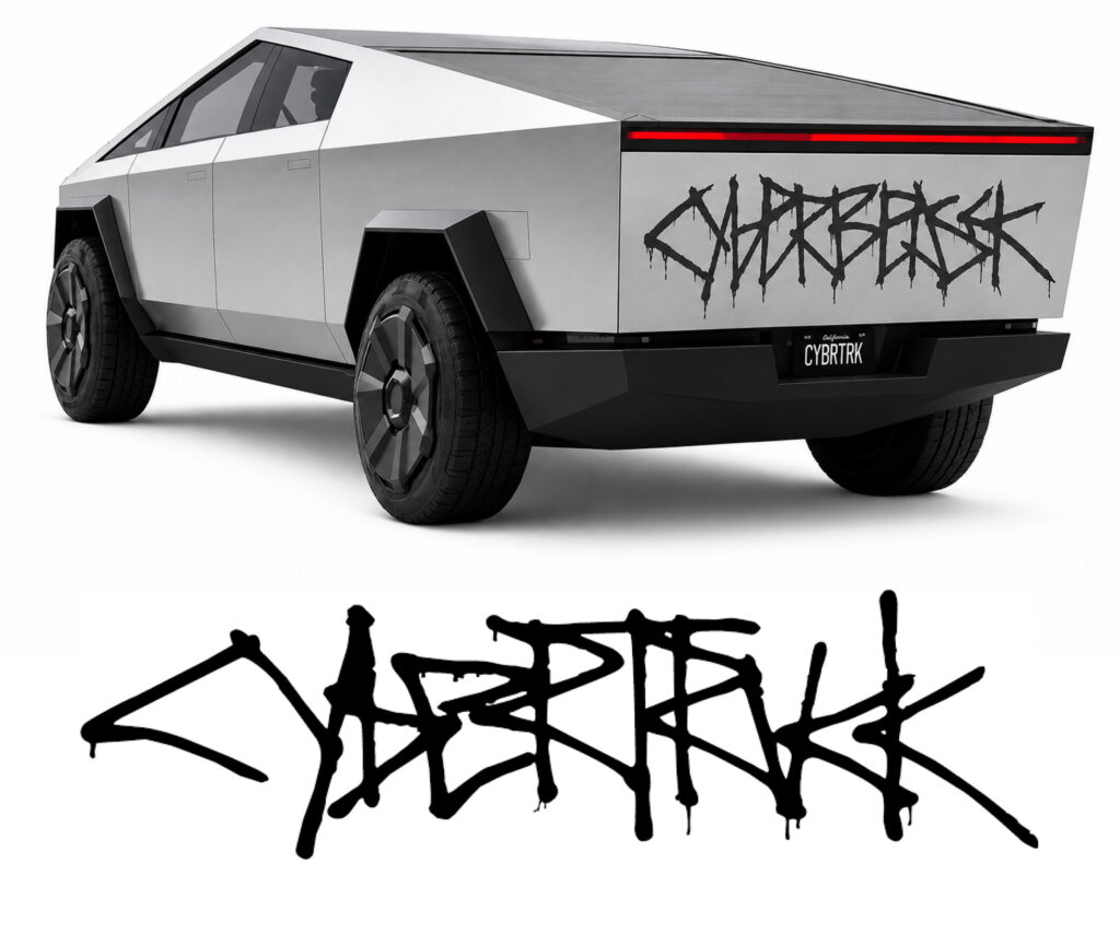 Custom Graphics _ Cybertruck Graffiti Graphics 