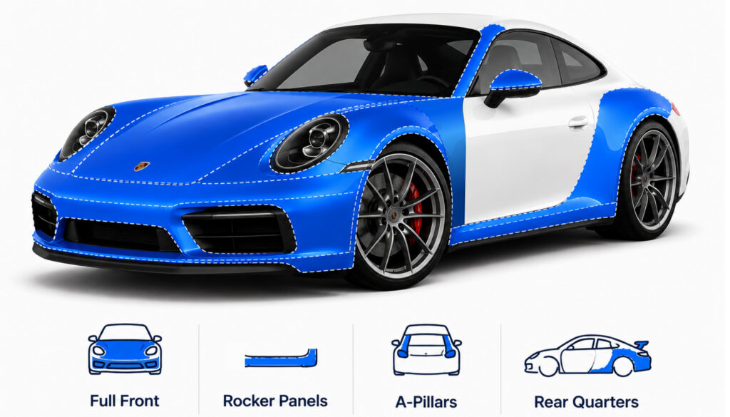 Track Pack Paint Protection Film package coverage